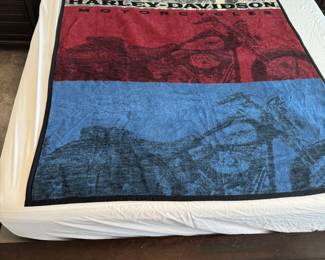 Harley Davidson Fleece Throw/Blanket Q:2
