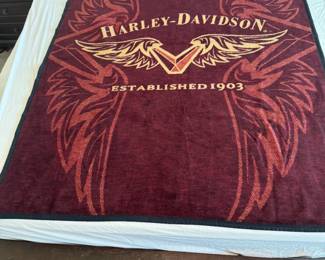 Harley Davidson Fleece Blanket/Throw Q:2
