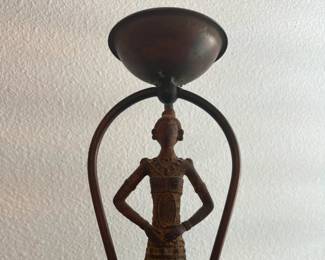 Large Brass Woman Decor