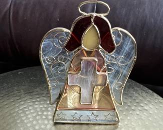 Assorted Stained Glass Angels, some are candle holders