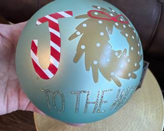 Joy to the World Glass Ornament