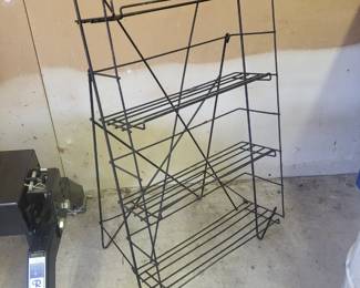 Vintage Oil Can Display Rack