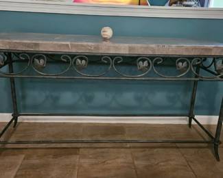 Stone topped console table 