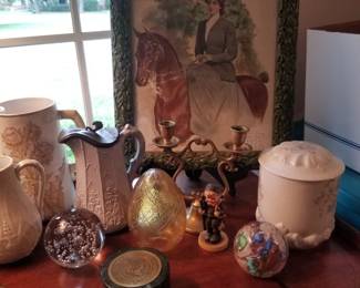 Framed lady on horse.