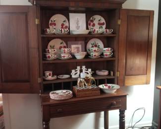 Fine 1850's primitive walnut desk.
