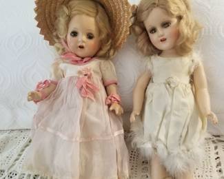 Located at checkout,  Arranbee Nancy and Madame Alexander "Sonja Henie", both in excellent condition. 