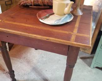 GARAGE, Wonderful early walnut table with drawer.