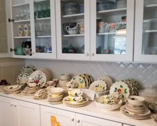 Tons of wonderful Blue Ridge pottery. 