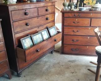 GARAGE,  another of three English mahogany chests. Get there early.