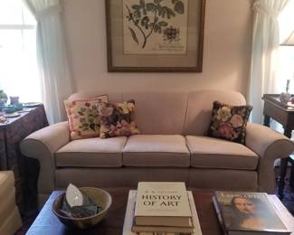 Newly upholstered vintage sofa. 