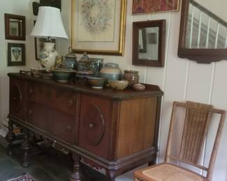 Foyer, 1940's era sideboard.