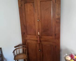 Beautiful walnut corner cupboard from East Tennessee. The perfect size. 