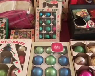 2nd floor Bedroom Shiny Brite ornaments. 