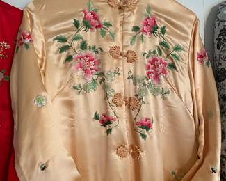 Vintage Hand embroidered silk kimonos