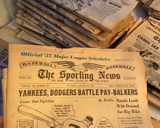 1950s Baseball Newspapers
