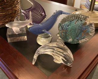 Art Glass Fish Figurines
