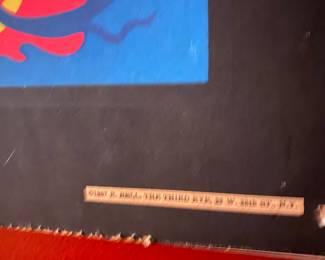 1967 Blacklight Poster 'Window to the Universe' The Third Eye by Artist Roberta Bell