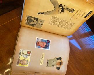Large 1950s Vintage Baseball Scrapbook