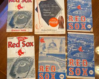 1950s 1960s Vintage Baseball Programs Red Sox