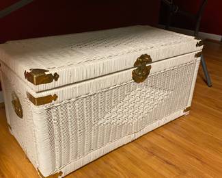 White Wicker Trunk
