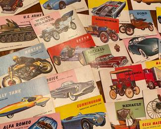 Vintage World on Wheels car collector cards