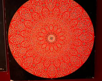 Vintage 1967 Blacklight Poster Mandala