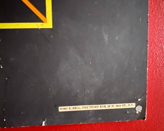 1967 Blacklight Poster The Third Eye by Artist Roberta Bell