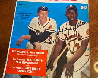 Hank Aarons Autographed 'Baseball Heros' Magazine Number 1 Issue