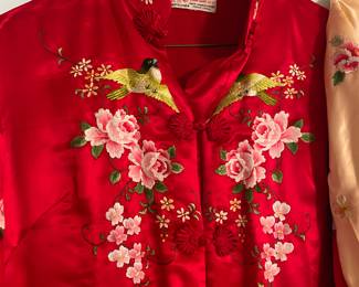 Vintage Hand embroidered silk kimonos