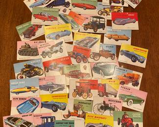 Vintage World on Wheels car collector cards