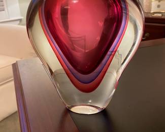 Murano Signed Art Glass Vase