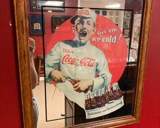 Coca Cola Framed Mirror