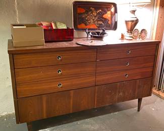 Vintage Bassett Walnut Dresser