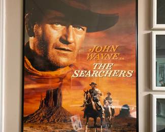 Vintage John Wayne 'The Searcher' Framed Poster