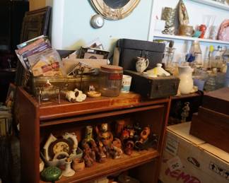 shelf, figurines and more