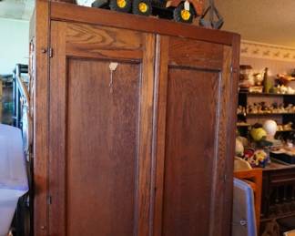vintage toy crane, wardrobe
