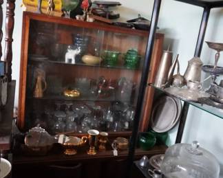glassware, advertising, cabinet