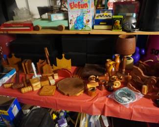 wood decor and toys