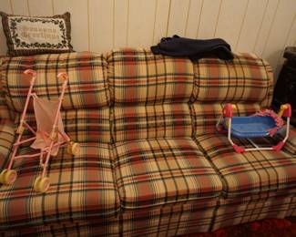 plaid sofa