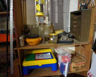 vases, phone, Legos