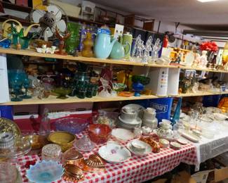 dishes, glass ware, pottery 