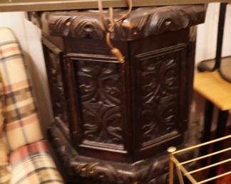 carved side tables