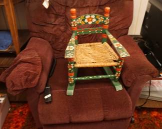 recliner, child rocker