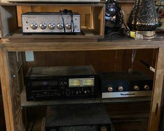 tons of vintage stereo equipment