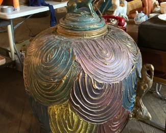 Huge floor urn from 20th Century Fox studios.  This  urn is a prop used in the movies Ben Hur and Spartacus.  Circa 1959-60