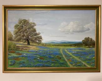 Large bluebonnet painting