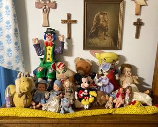 dolls and stuffed animals