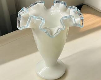 Fenton Silver Crest Ruffled Vase