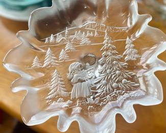 Mikasa Footed Crystal Bon Bon Dish 