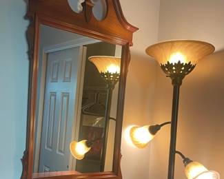 Antique Mirror  / Floor Lamp 